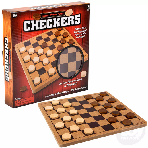 Little Shop of Magic Classic Wooden Games 10" Checkers — Board Game