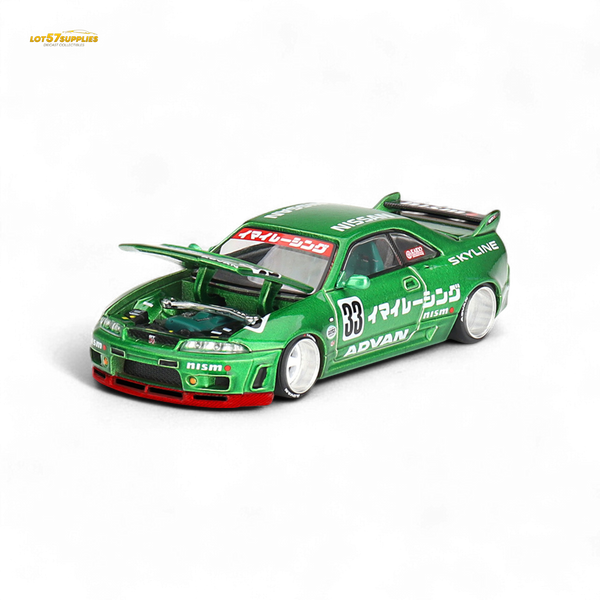 Mini GT x Kaido House Nissan Skyline GT-R R33 IMAI RACING V1 Green 1:64 KHMG150