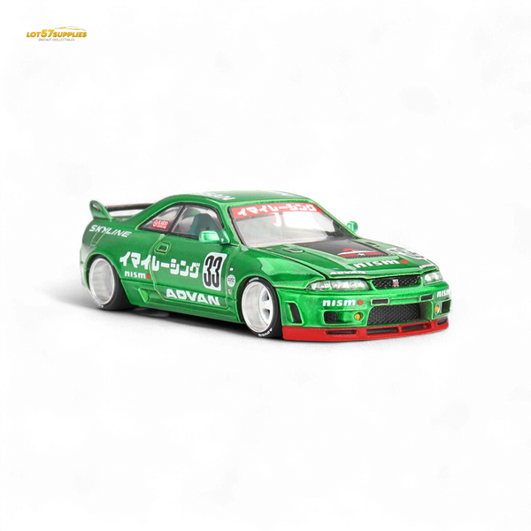 Mini GT x Kaido House Nissan Skyline GT-R R33 IMAI RACING V1 Green 1:64 KHMG150