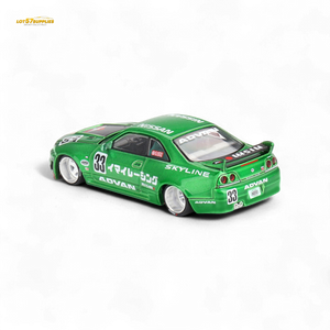 Mini GT x Kaido House Nissan Skyline GT-R R33 IMAI RACING V1 Green 1:64 KHMG150