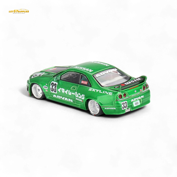 Mini GT x Kaido House Nissan Skyline GT-R R33 IMAI RACING V1 Green 1:64 KHMG150