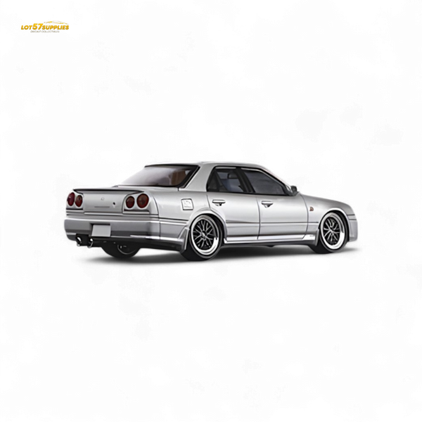 Mortal ER34 SKYLINE 25GT-t AIT Exhibition Model Ordinary Silver 1:64