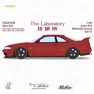 (Pre-Order) The Laboratory x ZONZO Nissan R33 Widebody Concept Spec-A - Bright Red 1/64