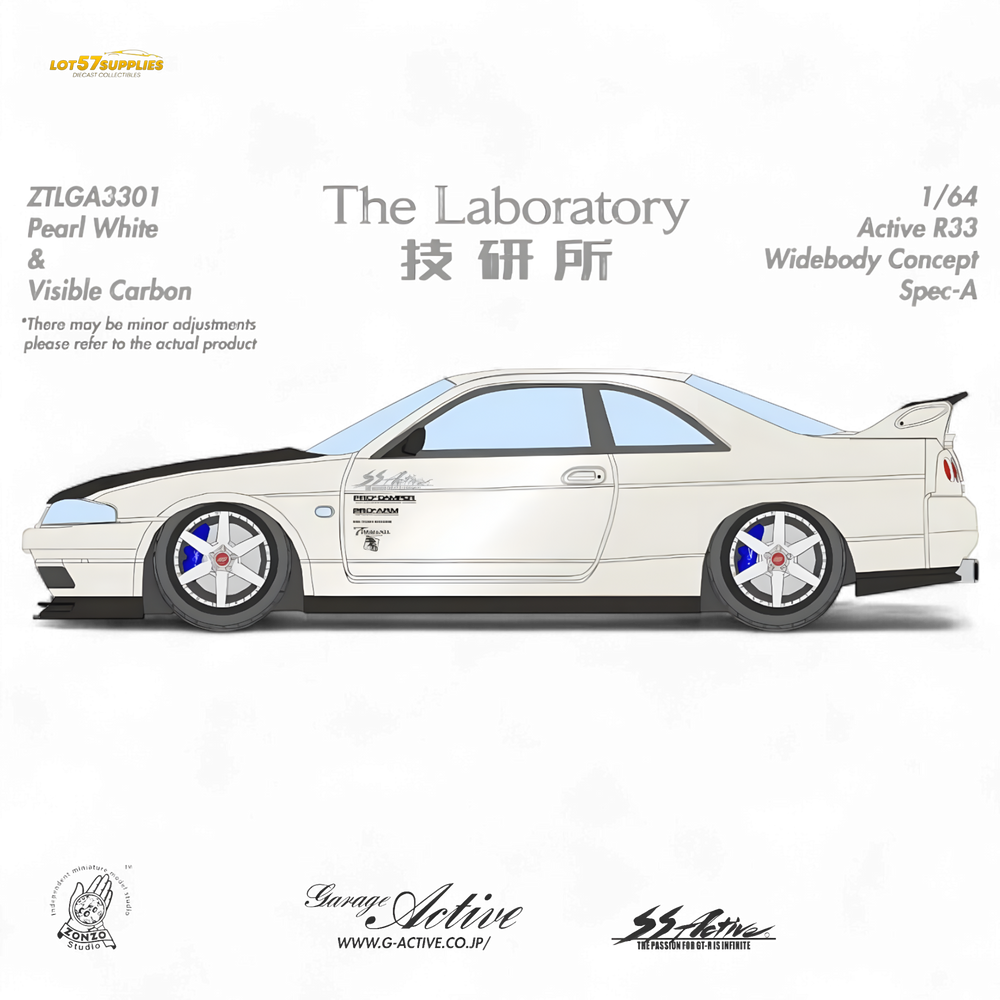 (Pre-Order) The Laboratory x ZONZO Nissan R33 Widebody Concept Spec-A 1:64