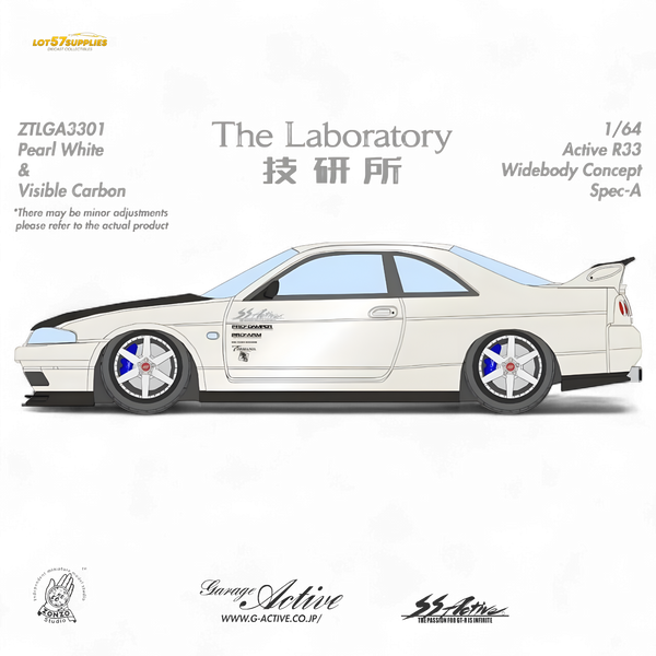 (Pre-Order) The Laboratory x ZONZO Nissan R33 Widebody Concept Spec-A 1:64