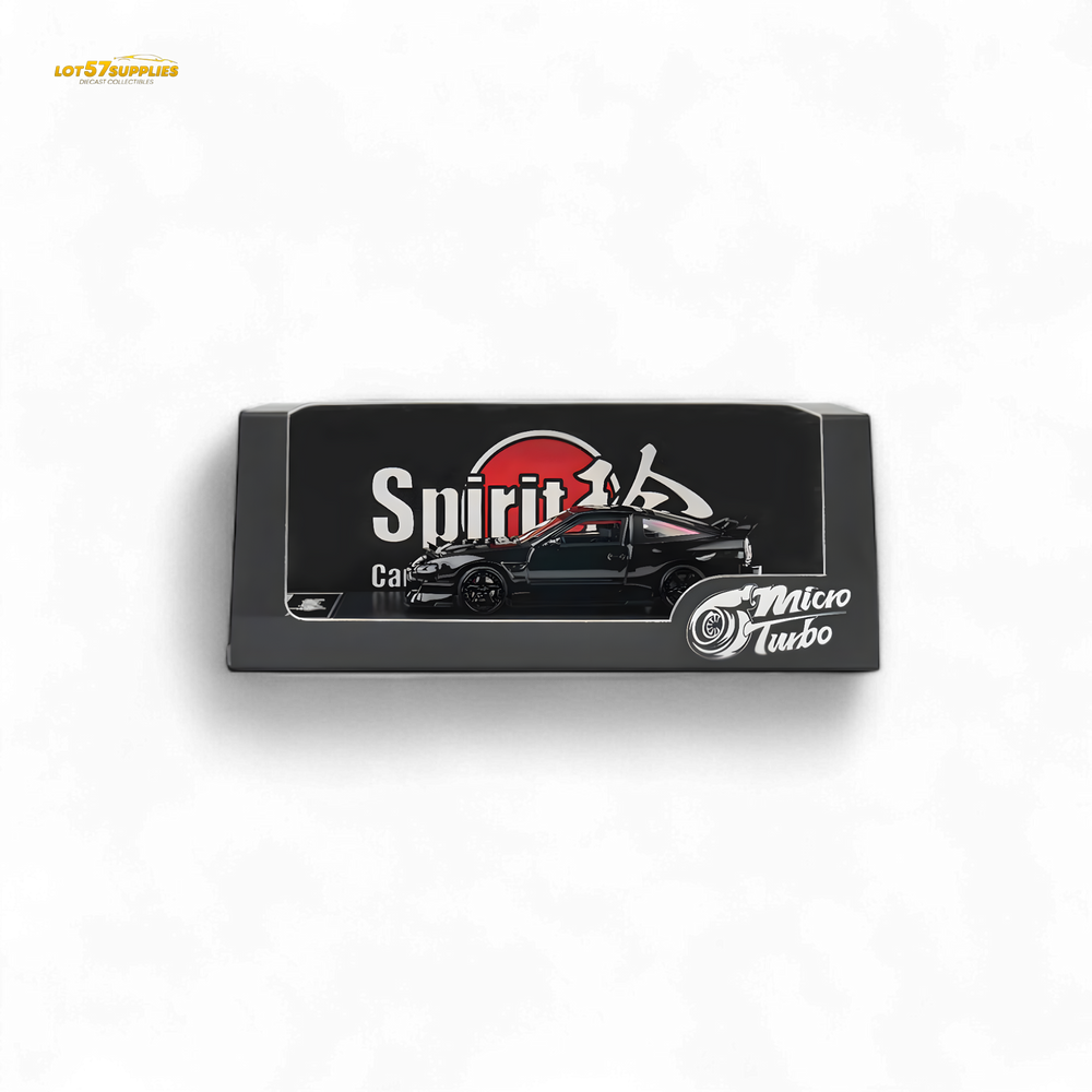 MicroTurbo Custom 180SX Type X Metallic Black MIYABI 1:64