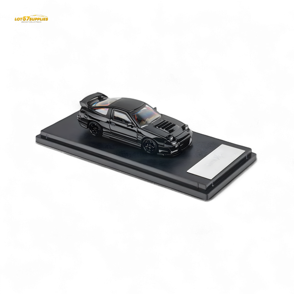 MicroTurbo Custom 180SX Type X Metallic Black MIYABI 1:64