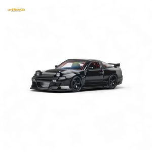 MicroTurbo Custom 180SX Type X Metallic Black MIYABI 1:64