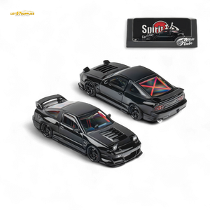 MicroTurbo Custom 180SX Type X Metallic Black MIYABI 1:64
