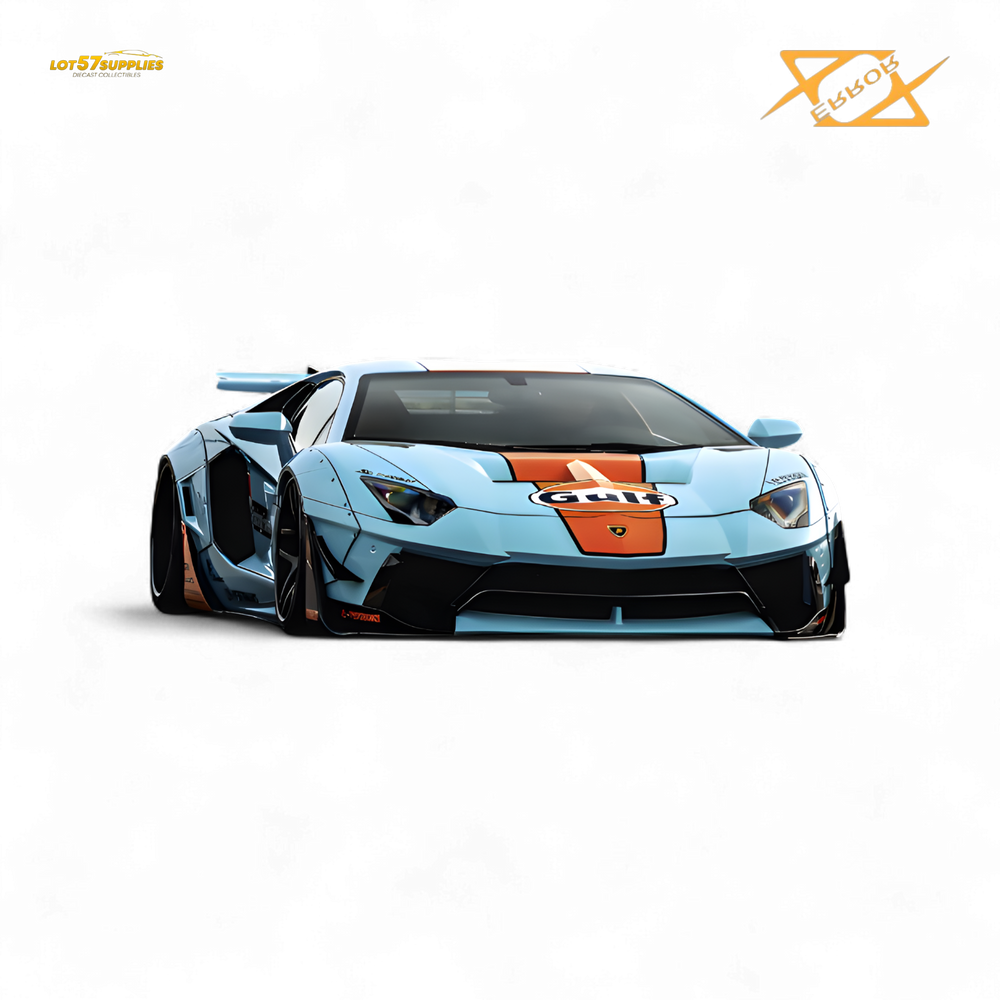 (Pre-Order) 404error Lamborghini Aventador LBWK 2.0 Gulf 1:64