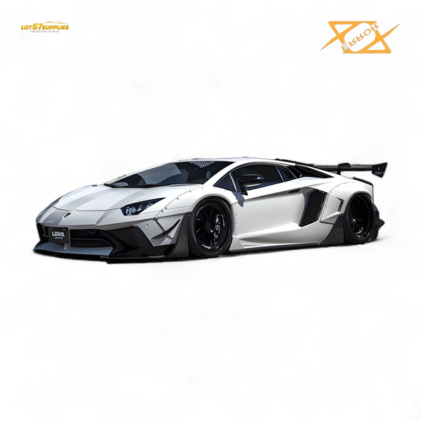 (Pre-Order) 404error Lamborghini Aventador LBWK 2.0 White 1:64