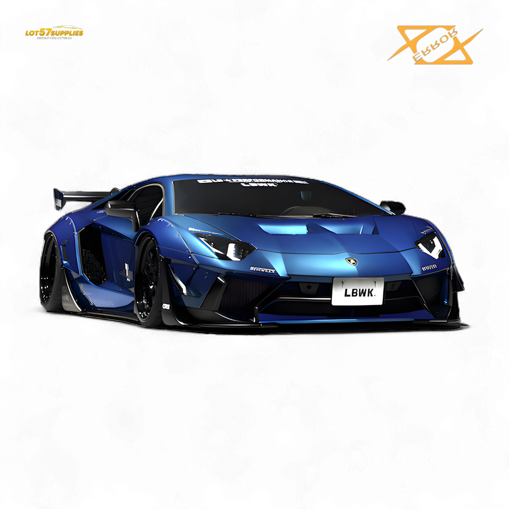 (Pre-Order) 404error Lamborghini Aventador LBWK 2.0 Blue 1:64