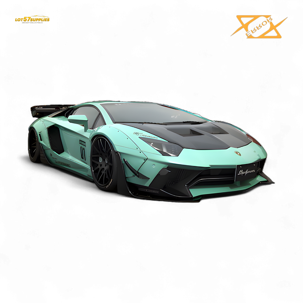 (Pre-Order) 404error Lamborghini Aventador LBWK 2.0 Tiffany Blue 1:64