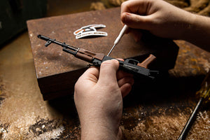 GoatGuns 1/3 Scale Die Cast AK47 Model Rifle, Black — Diecast Replica Guns