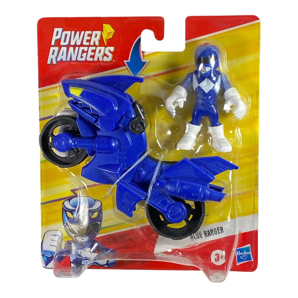 Playskool Heroes Power Rangers Blue Ranger Shark Cycle, 5-Inch Figure and Motorcycle Set,