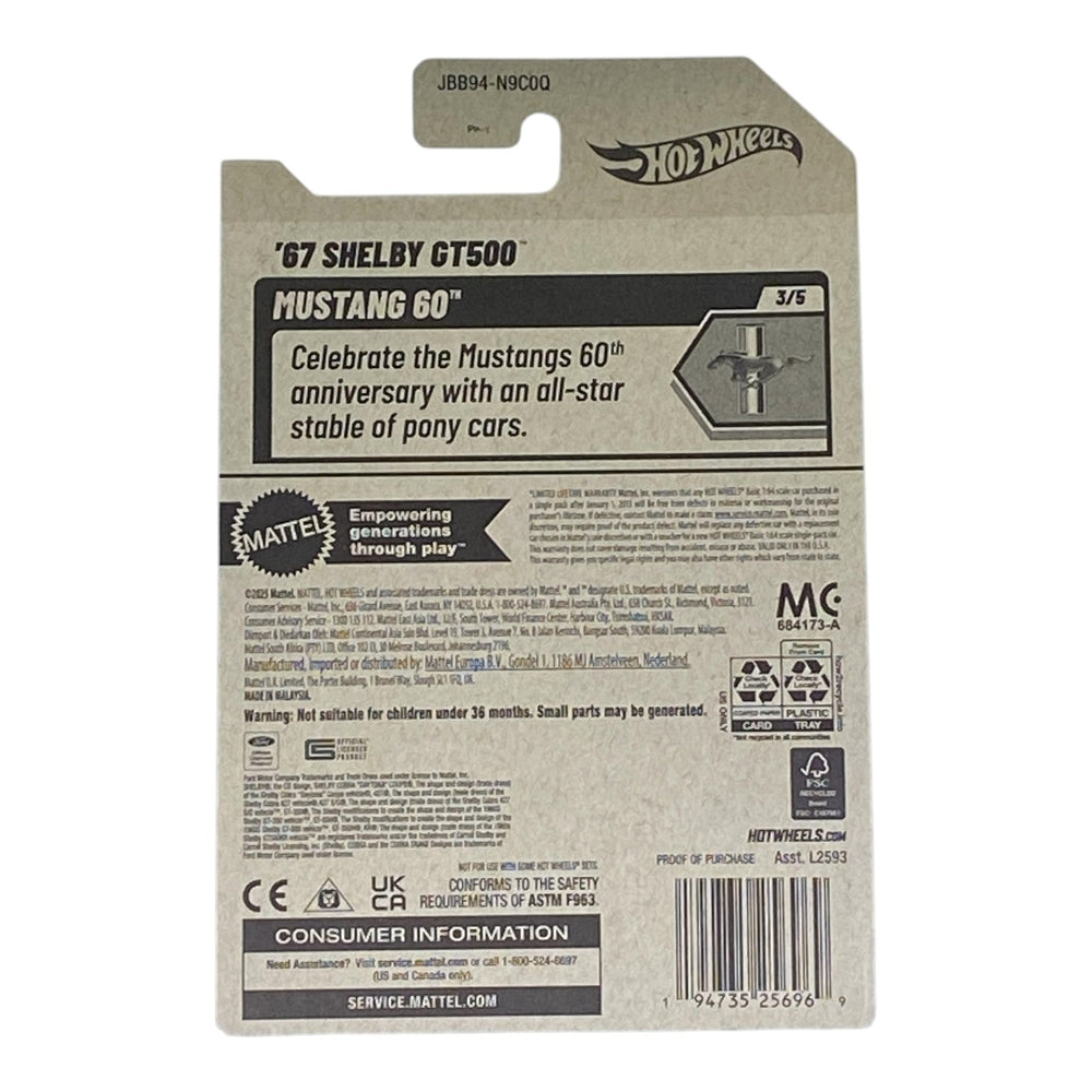 Hot Wheels '67 Shelby GT500 - Mustang 60 Series 3/5