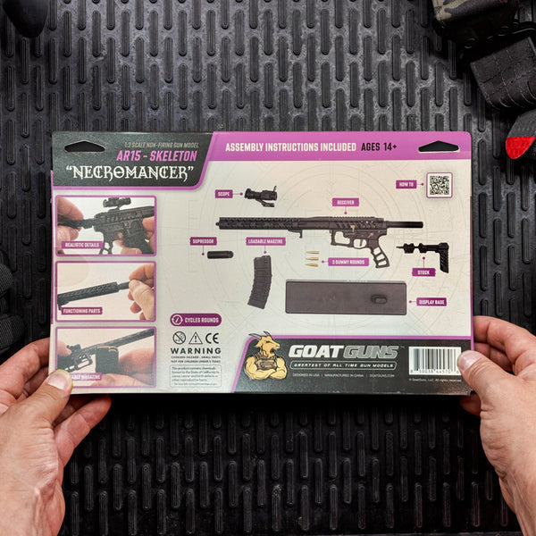 1/3 Scale Diecast AR15 Skeleton Model, Black