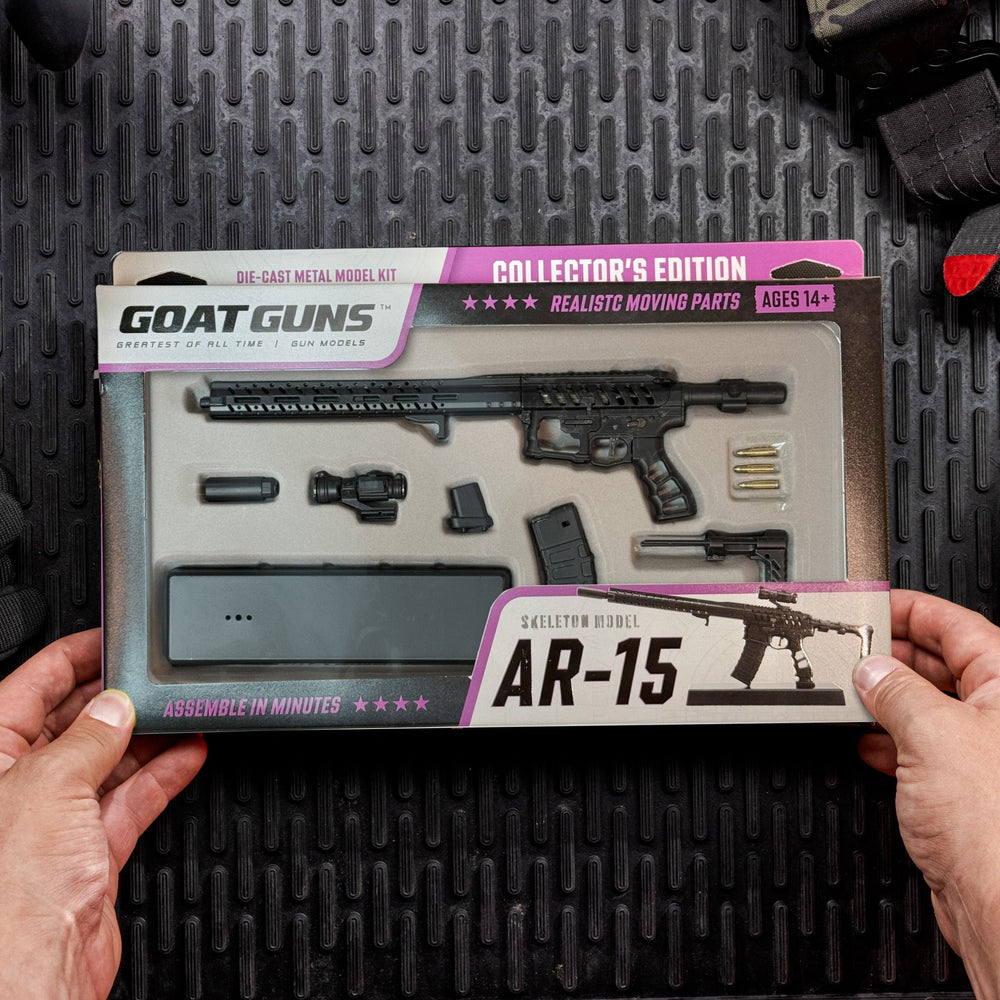 1/3 Scale Diecast AR15 Skeleton Model, Black