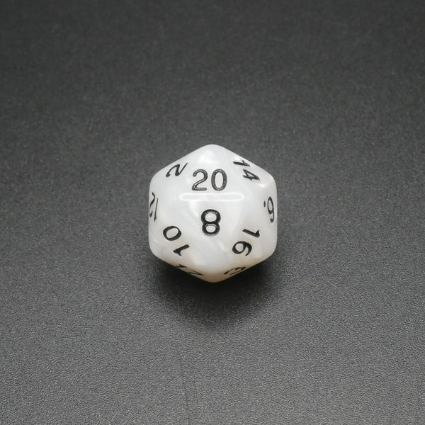 Snowy Owl - 7 Piece DnD Dice Set | Acrylic RPG Gaming Dice