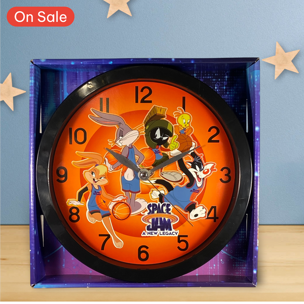 Looney Tunes Space Jam Characters Print 9 3/4 Wall Clock