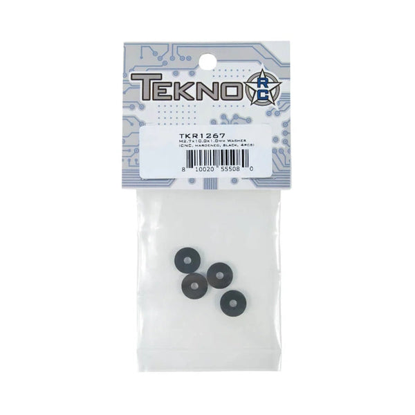 Tekno RC 1267 – M2.7×10.0x1.0mm Washer (CNC, hardened steel, black, 4pcs)