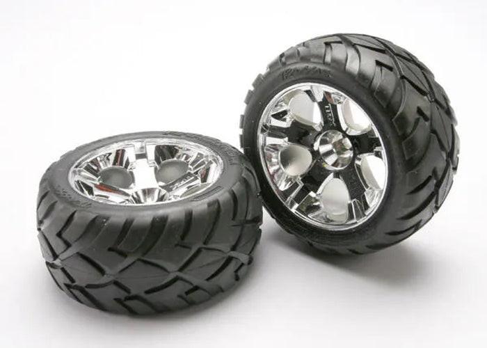 PowerHobby Traxxas TRA5577R Front All-Star Wheels w/Anaconda Tires Nitro Stampede Rustler — Stampede Parts