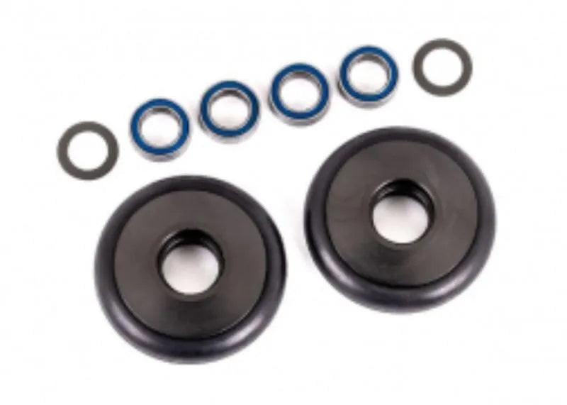 PowerHobby Traxxas TRA9461T Wheelie Bar Wheels (Gray Anodized Aluminum) for Drag Slash