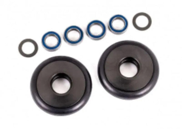 Traxxas TRA9461T Wheelie Bar Wheels (Gray Anodized Aluminum) for Drag Slash