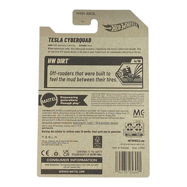 Hot Wheels Tesla Cyberquad - Gold - HW Dirt Series 4/10