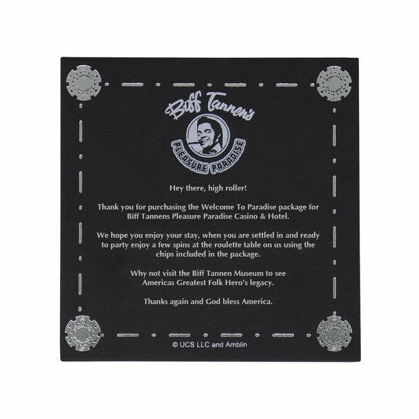 Back to the Future Part II Limited Edition Biff Tannen's Pleasure Paradise "Welcome to Paradise" Gift Box - Echo Six Hobbies
