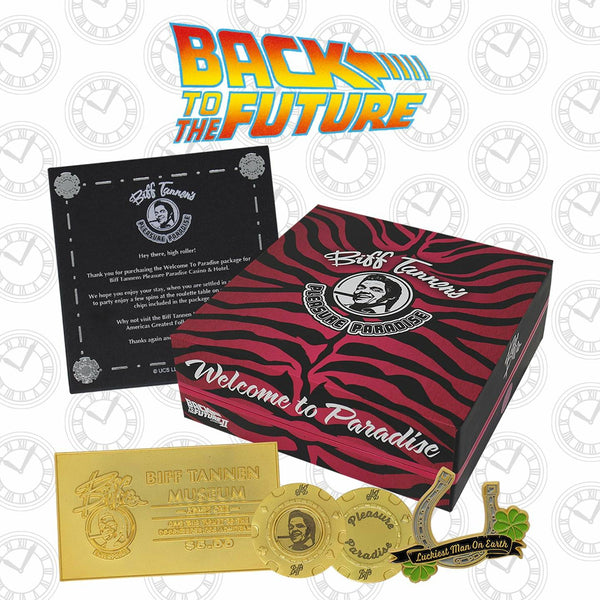 Back to the Future Part II Limited Edition Biff Tannen's Pleasure Paradise "Welcome to Paradise" Gift Box - Echo Six Hobbies