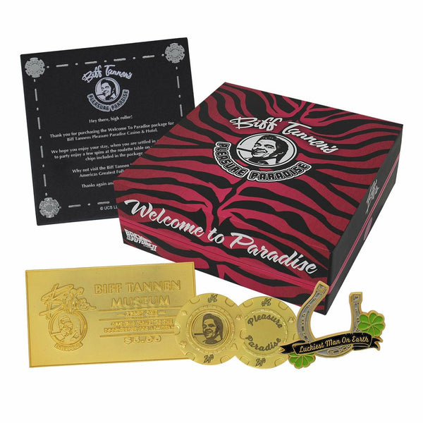 Back to the Future Part II Limited Edition Biff Tannen's Pleasure Paradise "Welcome to Paradise" Gift Box - Echo Six Hobbies