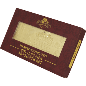 Back to the Future Part II Limited Edition 24 Karat gold-plated Biff Tannen Museum ticket replica