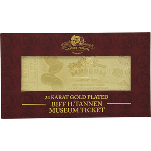 Back to the Future Part II Limited Edition 24 Karat gold-plated Biff Tannen Museum ticket replica