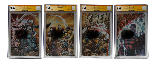 [TRIPLE SIGNED CGC YELLOW LABEL 4 PACK FOIL] X-Men 1991 #1 Facsimile Jim Lee | Claremont |  Williams Cover Var [Set #3]