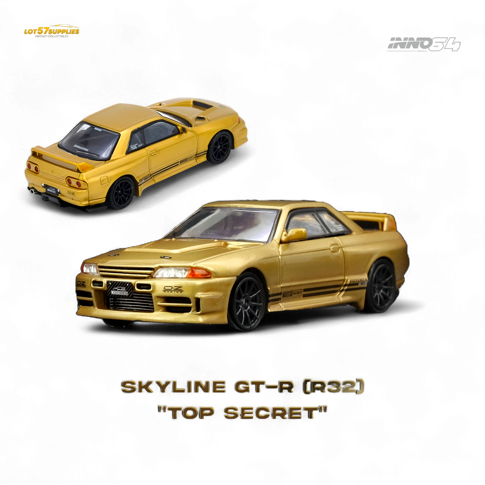 (Pre-Order) INNO64 Top Secret BNR32 GT-R 650R Gold 1:64