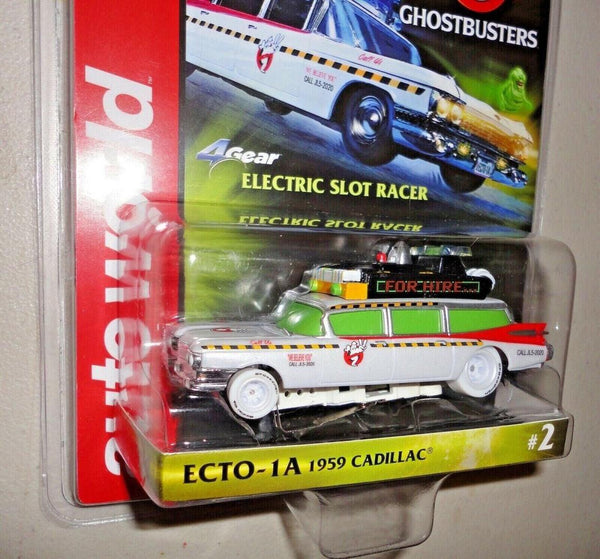 Autoworld iWheels Ghostbusters Ecto Cadillac Ambulance HO Slot Car AFX AW