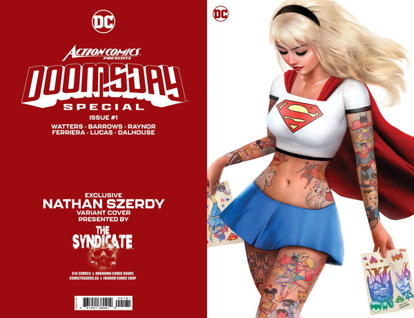 [Signed by Nathan Szerdy] ACTION COMICS PRESENTS DOOMSDAY SPECIAL #1 (ONE SHOT) NATHAN SZERDY (616) EXCLUSIVE TATTOO VIRGIN VAR [IN STOCK]