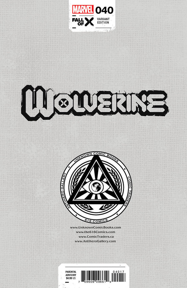 [Signed by Nathan Szerdy] WOLVERINE #40 [FALL] UNKNOWN COMICS NATHAN SZERDY EXCLUSIVE VAR [IN STOCK]