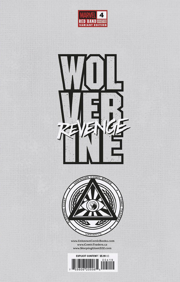 [Signed by Hickman] Wolverine: Revenge - Red Band #4 Virgin Unknown Comics Suayan Convention Exclusive Var Explicit Content [INST]