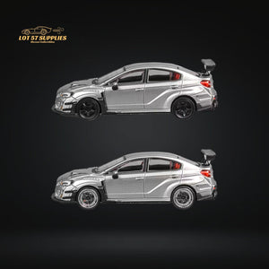 CM Model Subaru WRX STI Varis Widebody in Silver 1:64 CM64-STI-04