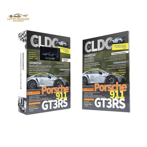 Minichamps X CLDC Exclusive Porsche 911 GT3 RS in Raw Silver English Magazine Version 1:64 (MAGAZINE INCLUDED)