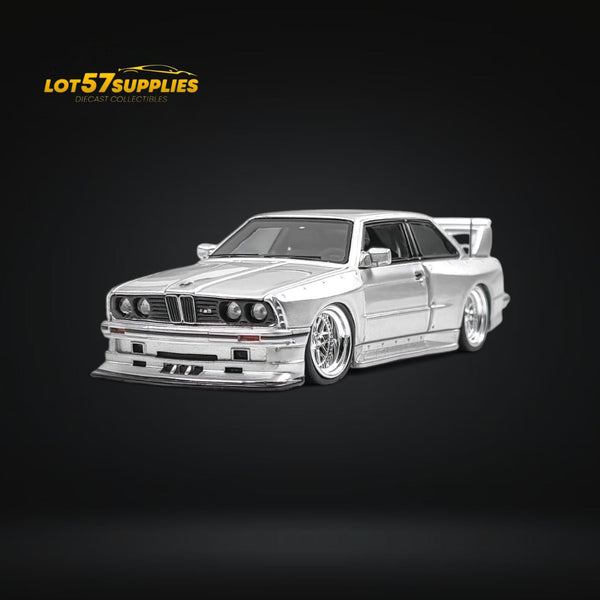 White BMW car illustration on a black background with 'LOT57SUPPLIES' logo.