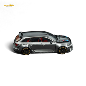 DCM Modified Audi RS6 Wagon Silver/Gray With Ferrari Engine & Openable Hood 1:64