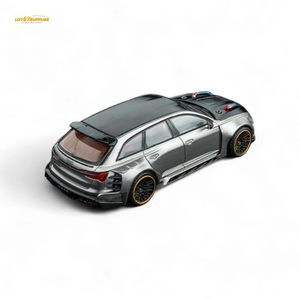 DCM Modified Audi RS6 Wagon Silver/Gray With Ferrari Engine & Openable Hood 1:64