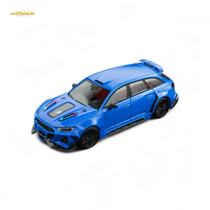 (Pre-Order) DCM Modified Audi RS6 Wagon Blue - Engine & Openable Hood 1:64