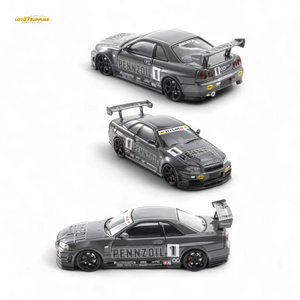 Fast Speed FS 1:64 Skyline GT-R R34 Nismo Z-Tune Pennzoil #1 – Grey (Foshan AIT Exhibition Edition)