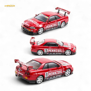 Fast Speed FS 1:64 Skyline GT-R R34 Nismo Z-Tune Pennzoil #1 – Red (Foshan AIT Exhibition Edition)
