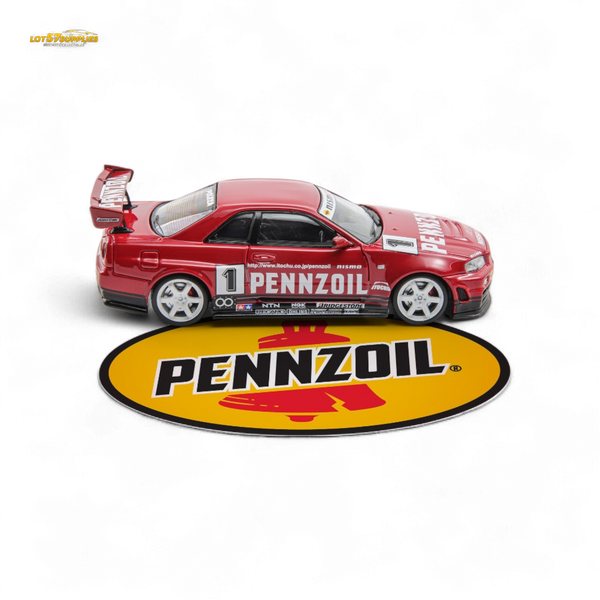 Fast Speed FS 1:64 Skyline GT-R R34 Nismo Z-Tune Pennzoil #1 – Red (Foshan AIT Exhibition Edition)