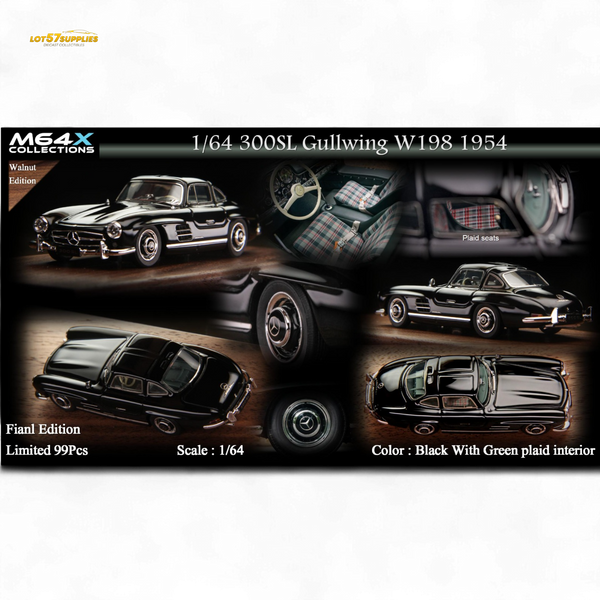 M64X 1:64 300SL W198 1954 Final Edition – Black Limited to 99 Pcs